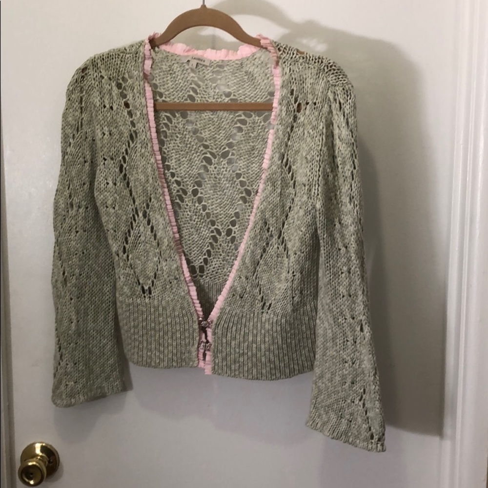 Laurie B Open Weave Cardigan